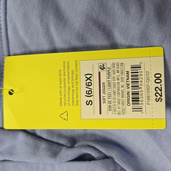 Girls' Cozy Soft Fleece Jogger | All in Motion | Small (6/6X) - Picture 9 of 11